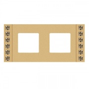 Рамка на 2 поста, гор/верт. цвет real gold