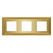 Рамка на 3 поста, цвет bright gold