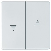 Клавиша 2-ая IP44 для кноп/клав выключателей рольставней Aquadesign Merten полярно-белый