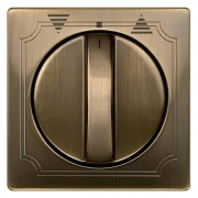 Накладка для кнопочных выключателей рольставней System Design Merten античная латунь