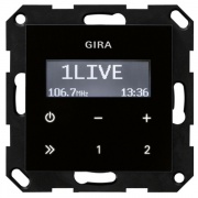 Радиоприемник скрытого монтажа RDS без динамика System 55 Gira внешний вид черного стек.