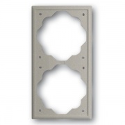 Рамка ABB impuls 2 поста шампань-металлик (1722-79)