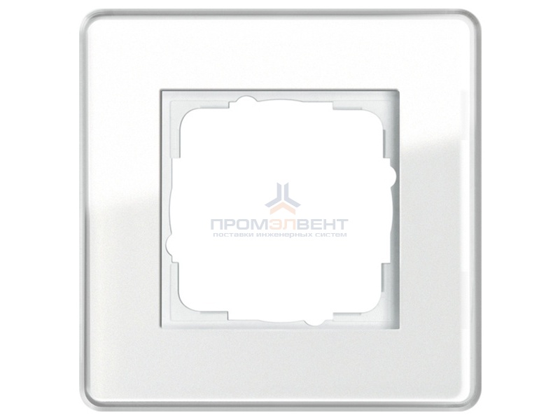 Рамка 1-ая Gira Esprit Glass C Белое стекло