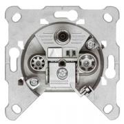 Розетка Hirschmann оконечная 3 Вых.: TV, FM, SAT, -1.5-2.0 дБ, 1 вых. с прох. питания  max 24 B