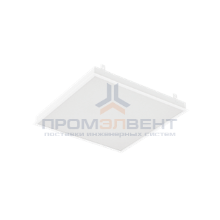 Светодиодный светильник "ВАРТОН" грильято подвесной 588*588*50мм 54 ВТ 4000К с планками для подвеса СРАМКОЙ  с функцией аварийного освещения