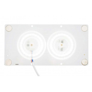 02-22 Плата светодиодная, 220В, 24Вт, smd2835, IP20, 80Лм/Вт, PF>0,9, 4000 К, 160*80мм, прямоугольная с линзой, ДН