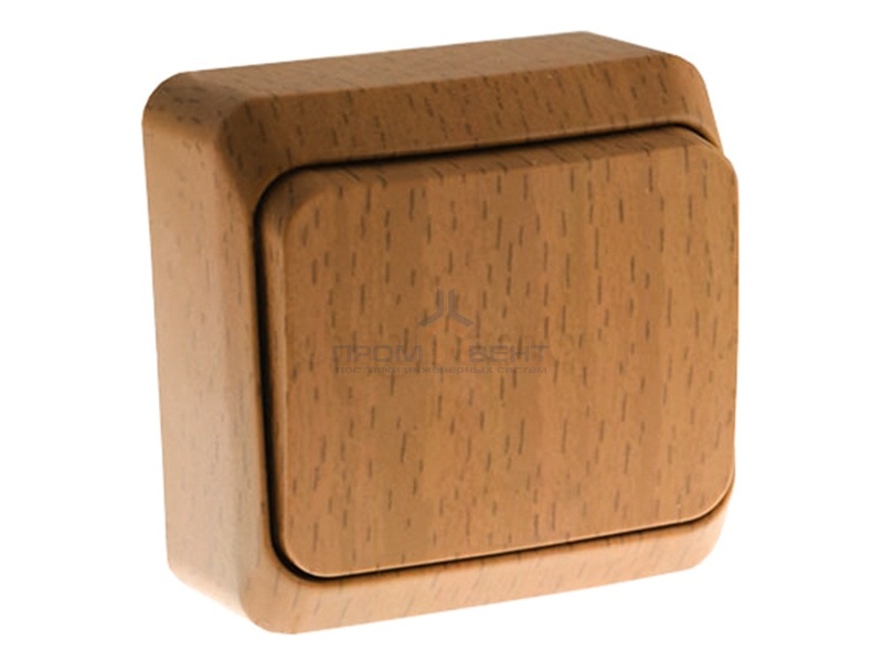 Выключатель одноклавишный Этюд темный бук [уп 25шт]