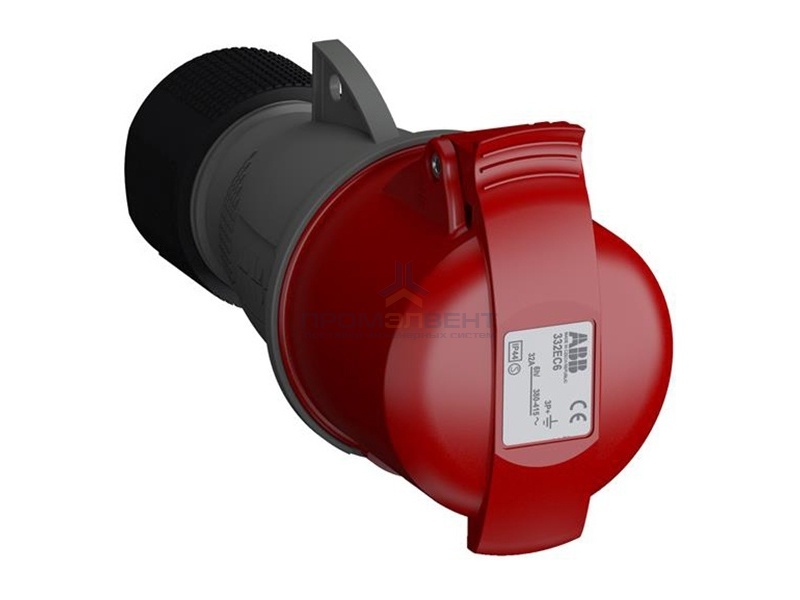 Розетка кабельная Easy&Safe ABB 332EC6 32А 3P+E IP44 6ч