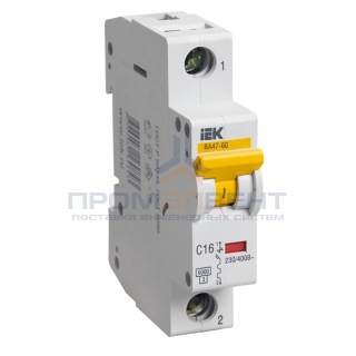 Автоматический выключатель ВА 47-60 1Р 25А 6 кА характеристика С ИЭК (автомат)