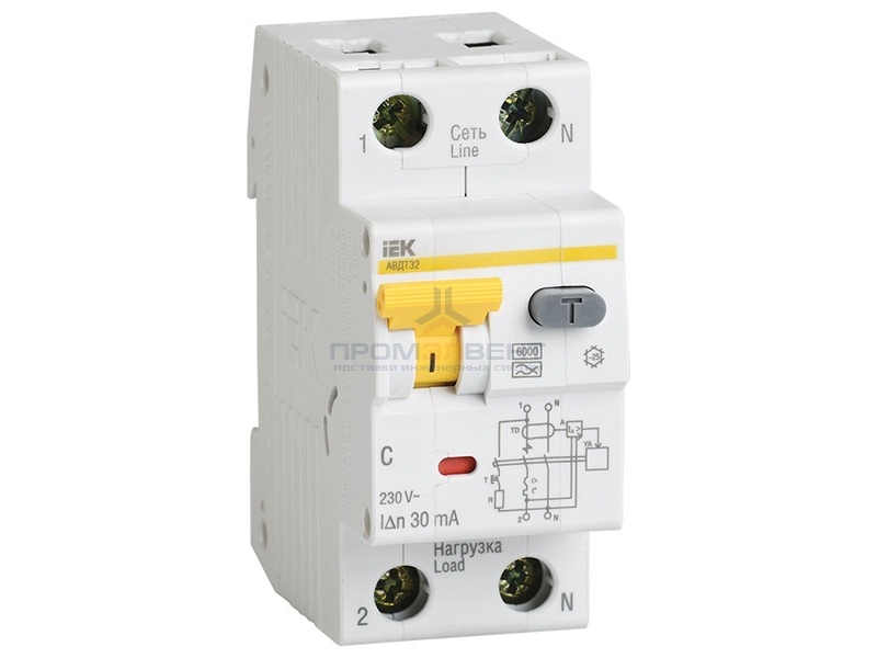 Дифференциальный автомат АВДТ 32 C16 30мА ИЭК
