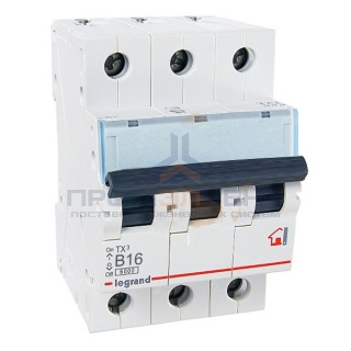 Автоматический выключатель Legrand TX3 B16A 3П 6kA (автомат)