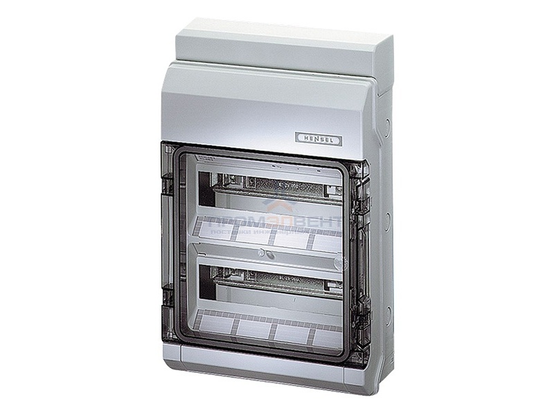 Щит распределительный Hensel KV 9224 на 24 модуля IP65 с клеммой PE+N, 458х295х129мм