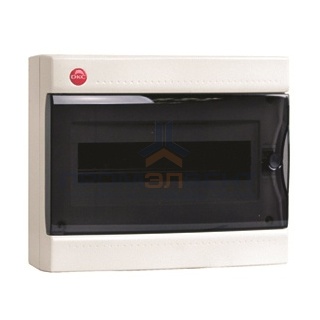 Щиток настенный DKC на 12 модулей IP41 белый с прозрачной дверцей с клеммником 87512 и замком